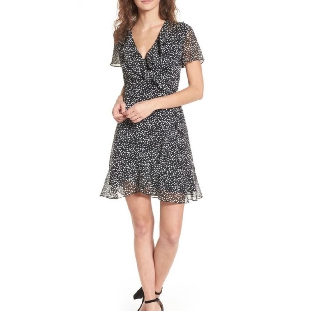 Lush collie women’s polka dot midi dress size XS